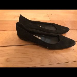 Black Manolo Flats